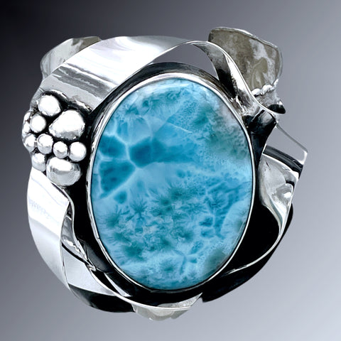 Larimar Collector's Edition Silver Cuff Bracelet