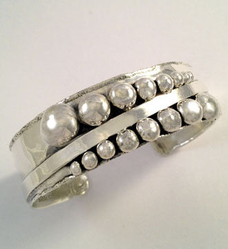 A Ying Yang Sterling Silver Cuff Bracelet