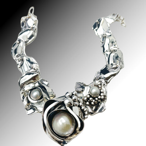 Mabe Pearl Silver Necklace