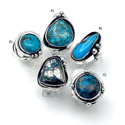 Turquoise Silver Rings